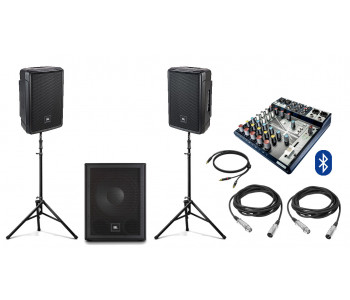 Акустическая система JBL IRX108BT с сабвуфером + микшер | 800Вт